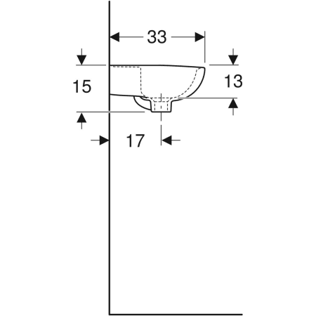 K91045000 Раковина Kolo Rekord с асимметричным переливом Geberit  - Вид №14
