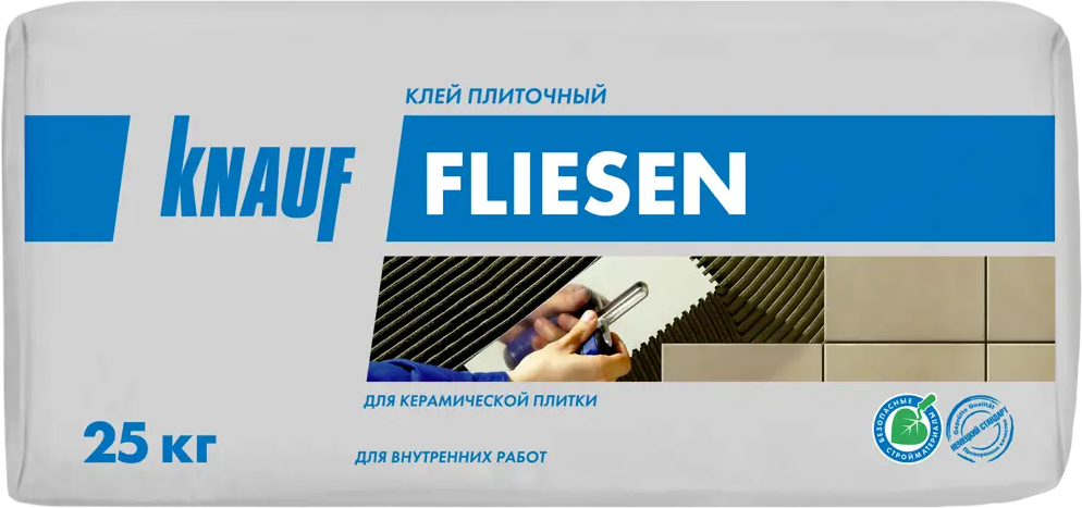 Клей для плитки Knauf Флизен: надежная фиксация для керамики 10074281