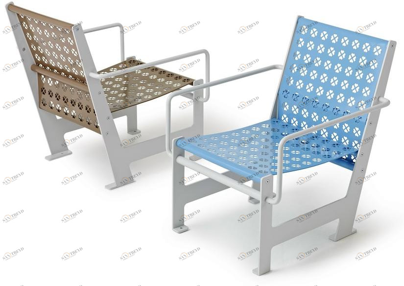 Nola Industrier Садовое кресло из стали с подлокотниками Low/high sun-id-1442851