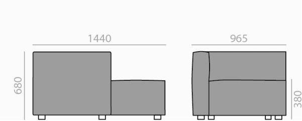 Andreu World Секционный модульный диван из ткани Dado sun-id-1371204 - Вид №9