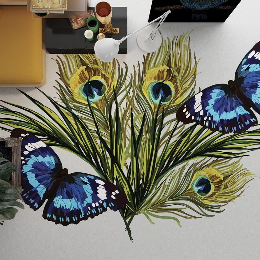 YO2 Прямоугольный коврик из полиамида Tropic drops sun-id-1368419 - Вид №1