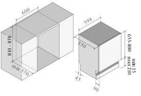 Ilve Встраиваемая посудомоечная машина класса +++ Professional plus Dt60a08 Santreyd  - Вид №1