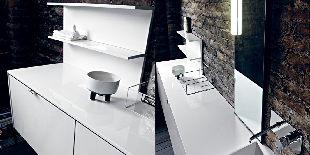 Комбинация ванной комнаты PV02 в отделке Prop 49 Milltek/ L41 Bianco MILLDUE PIVOT PIVOT02 - Вид №2