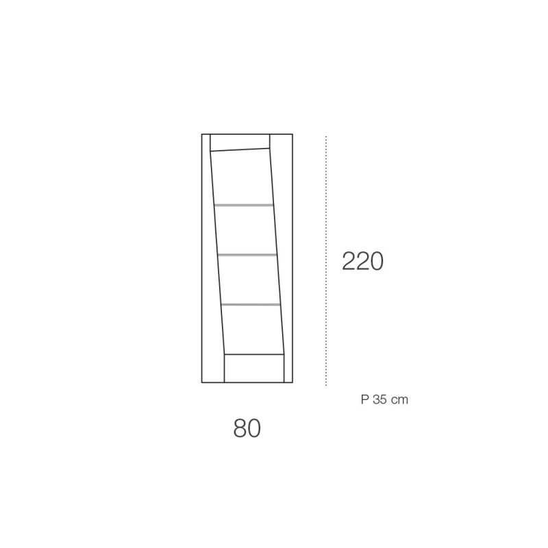 BO35/18X950 Книжный шкаф Adriani e Rossi Золотой черный  - Вид №11