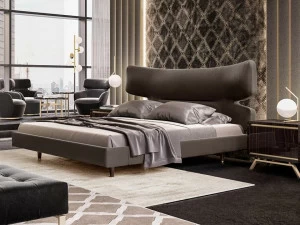 Barnini Oseo Кровать двуспальная с обивкой кожей Richmond upon thames Rc200 - rc201