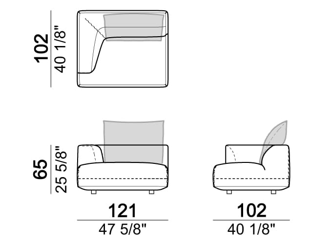 3-местный тканевый секционный диван Arketipo Starman ARCH-00099910 - Вид №13