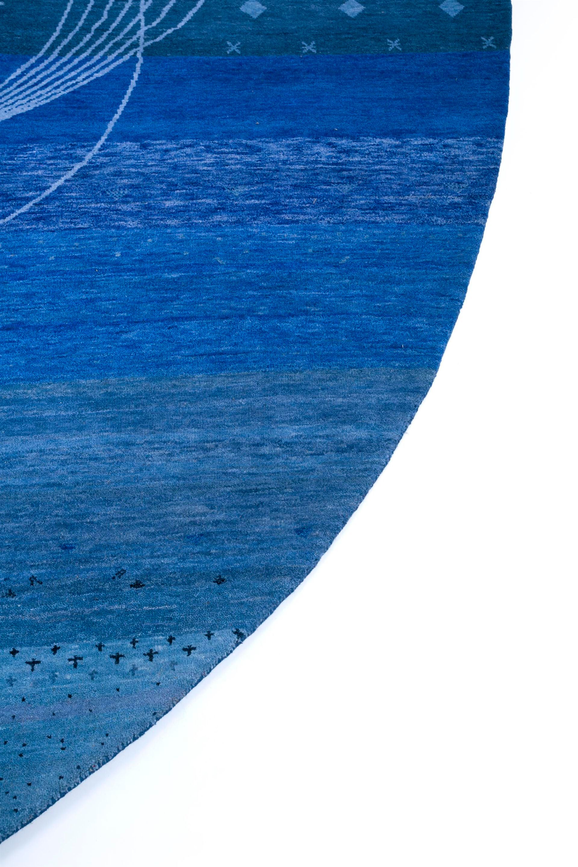 Овальный ковер ручной работы с рисунком из шерсти Jaipur Rugs Brahmaand-A Cosmic Affair ARCH-00094990 - Вид №3