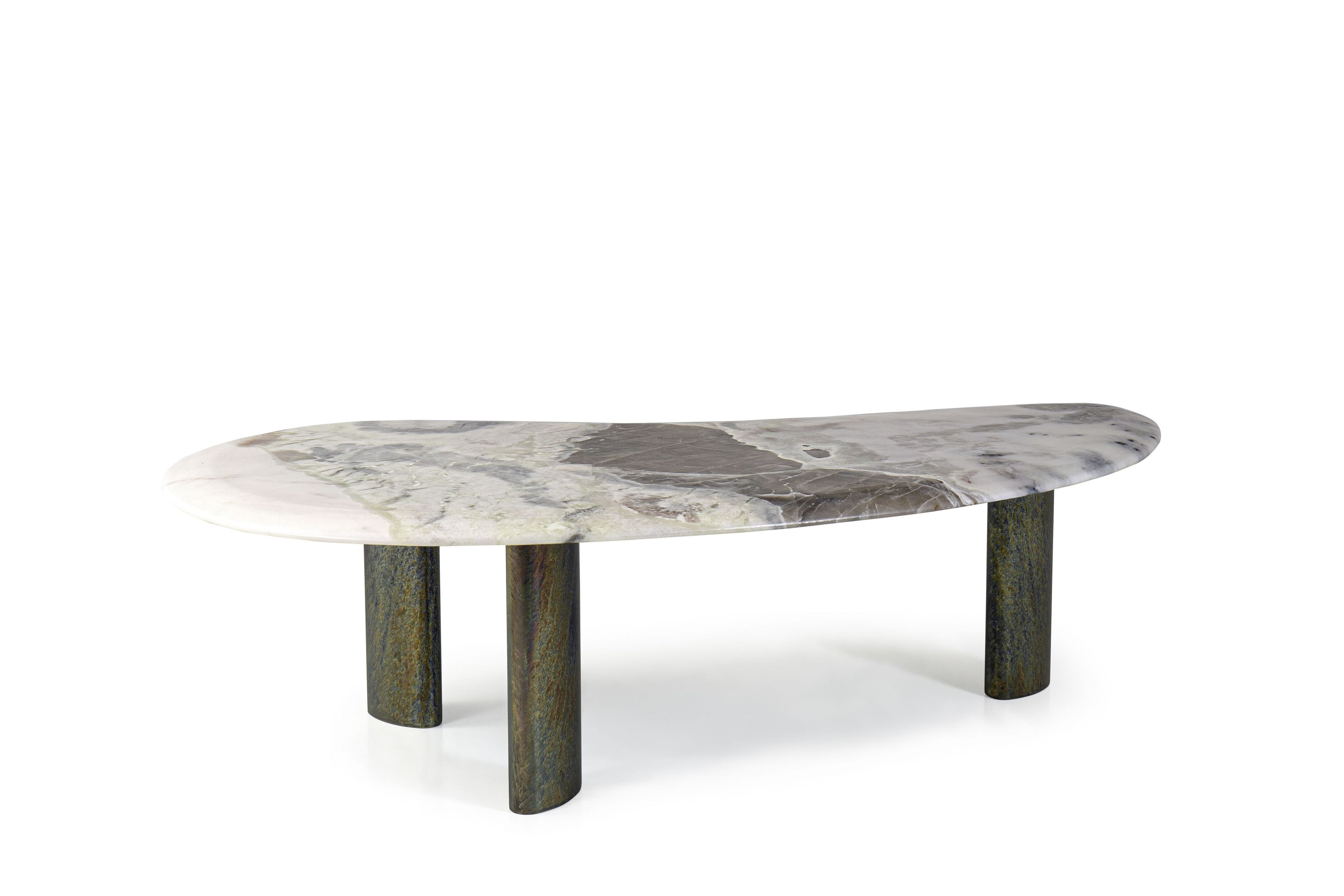 Журнальный столик из дерева и мрамора для гостиной Borzalino EGEO ARCH-00054382 - Вид №5