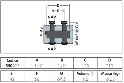 CALEFFI Гидравлический сепаратор для систем отопления 550 sun-id-1359644 - Вид №1