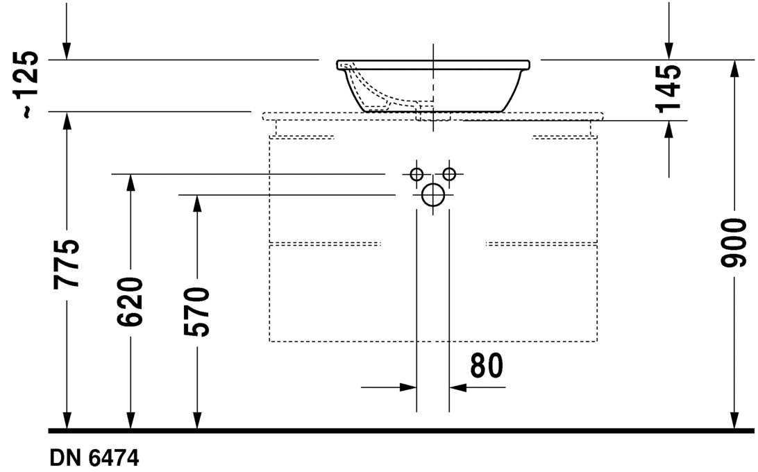 0497470000 Накладная раковина на столешницу  овальная Duravit Darling New - Вид №4