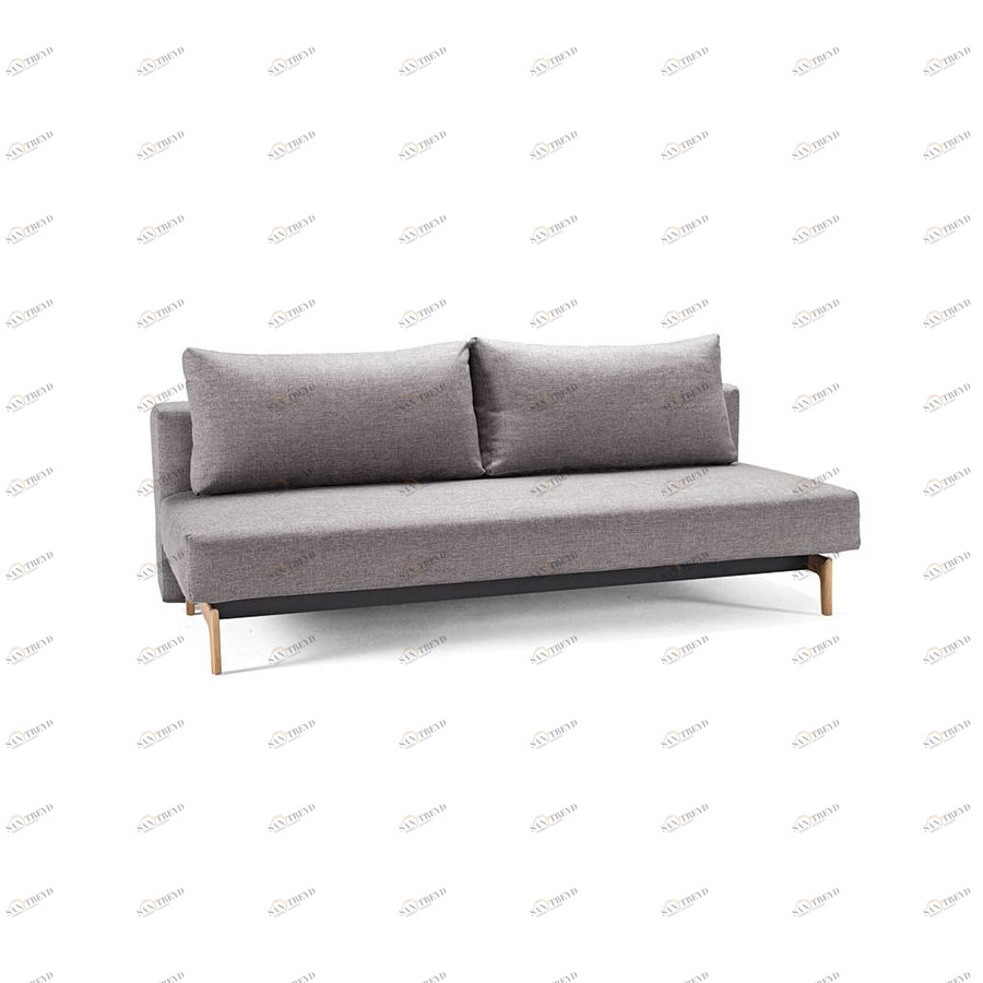 Диван Trym с подушками, ножками из дуба и черной рамой, серый Innovation Living TRYM521
