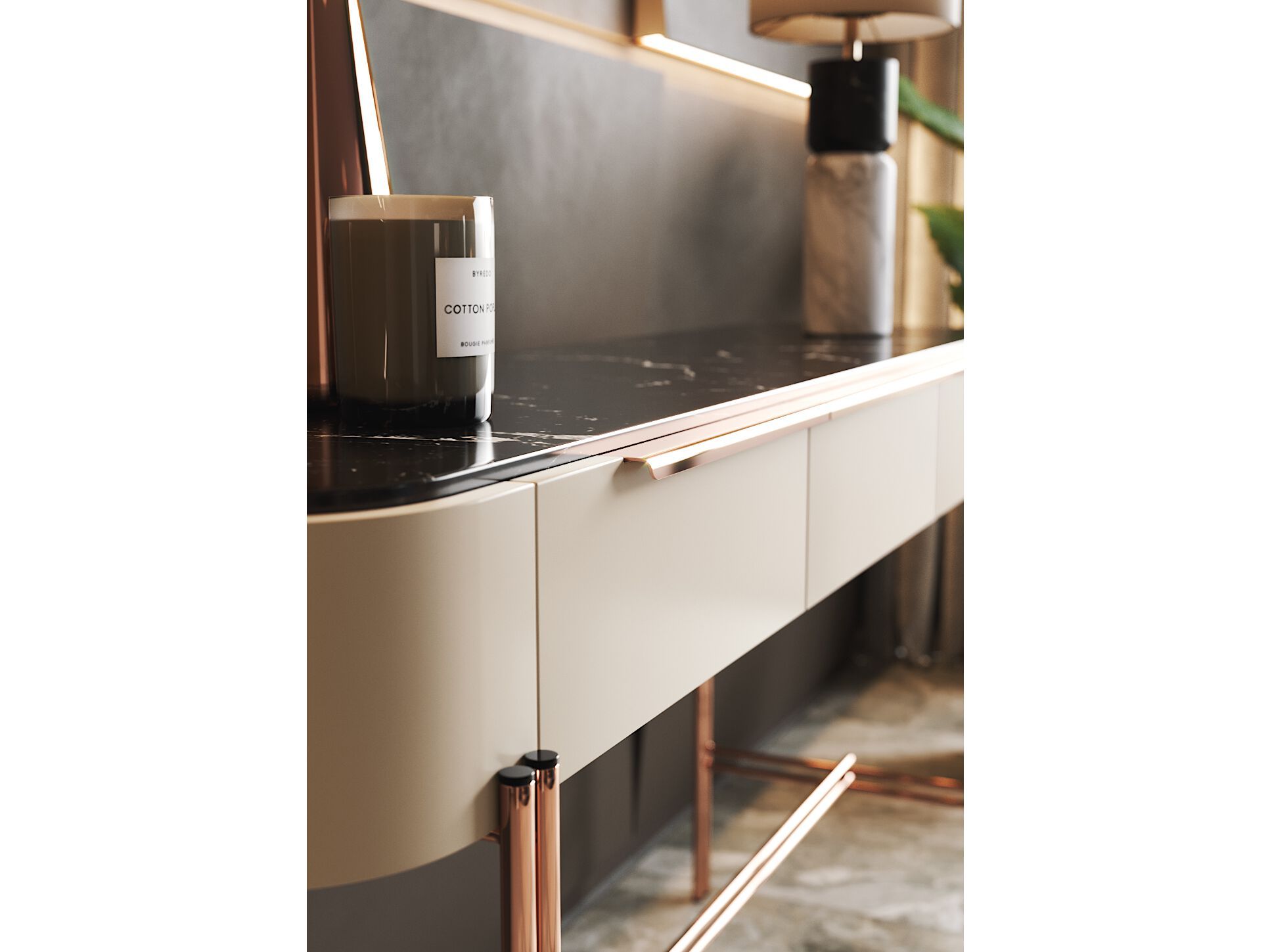 Прямоугольная консоль с ящиками PRADDY Natur ARCH-00146359 - Вид №3