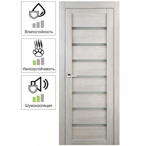 81933674 Дверь межкомнатная Лайн глухая ламинация цвет дуб бриг 70x200 см