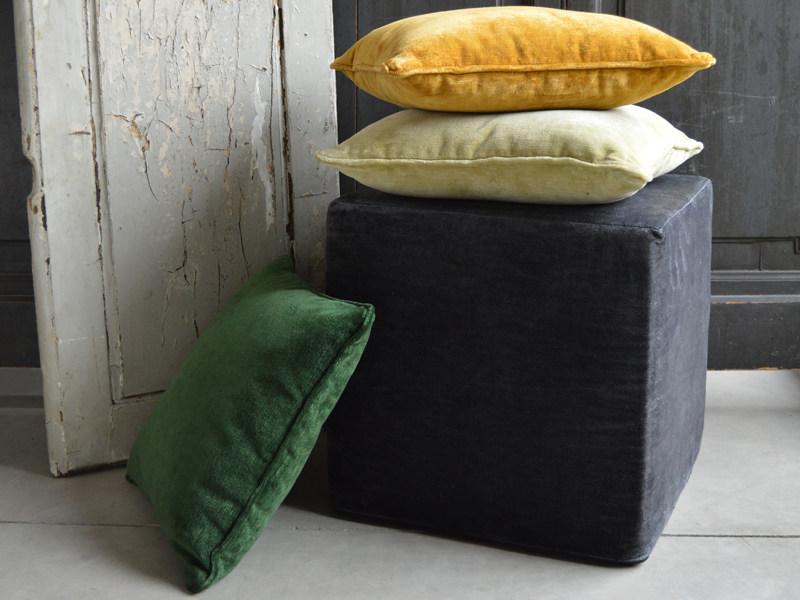 l'Opificio Однотонная бархатная ткань Velluto di lino sun-id-1390100 - Вид №2