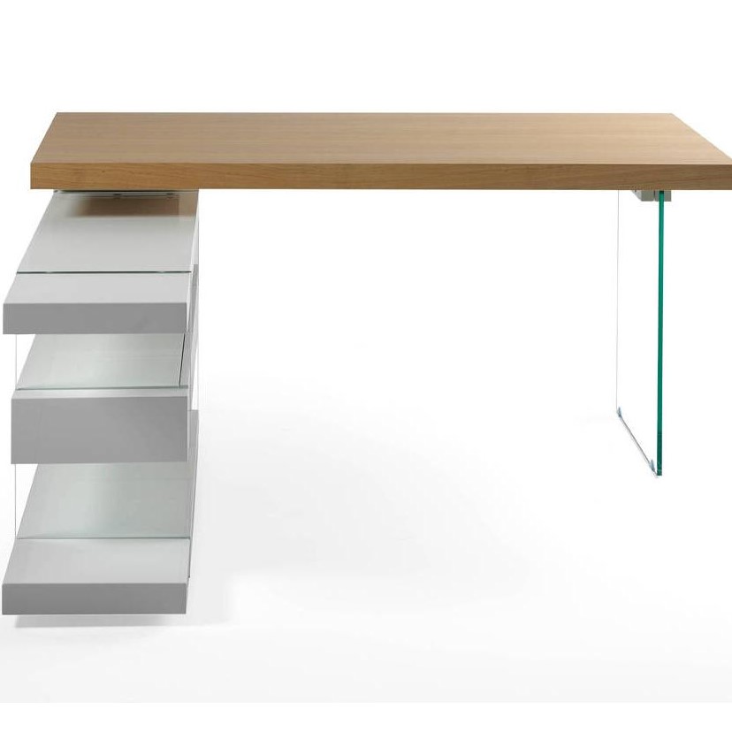 Письменный стол с полками дуб Decora от Angel Cerda ANGEL CERDA  241800 Белый;дуб сонома;бежевый  - Вид №1