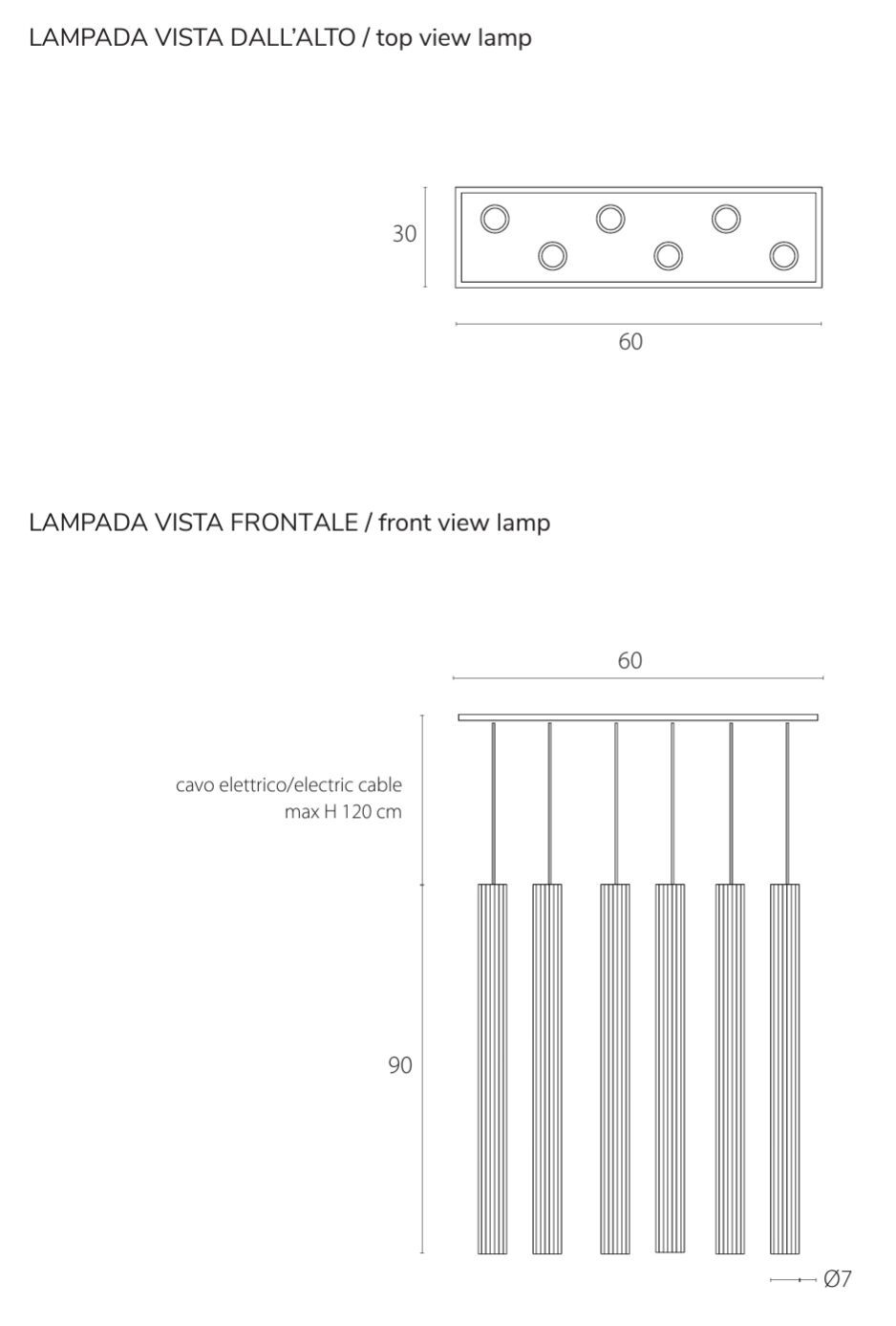 Подвесной светильник из стекла pyrex canneted RIFLESSI Tube ARCH-00001636 - Вид №2