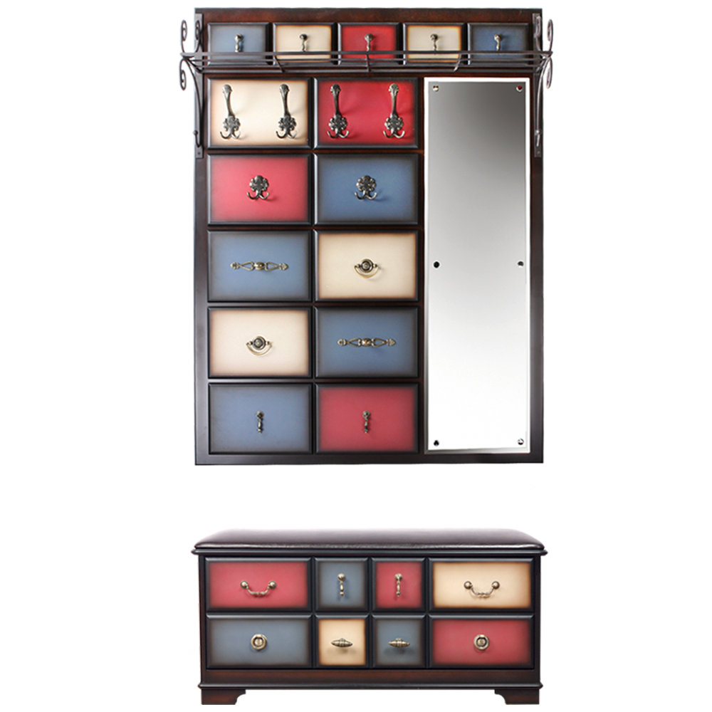 15005,11541 Настенная прихожая с обувницей Пандора 4 Mix BOGACHO 4627139505204, 4627139508762