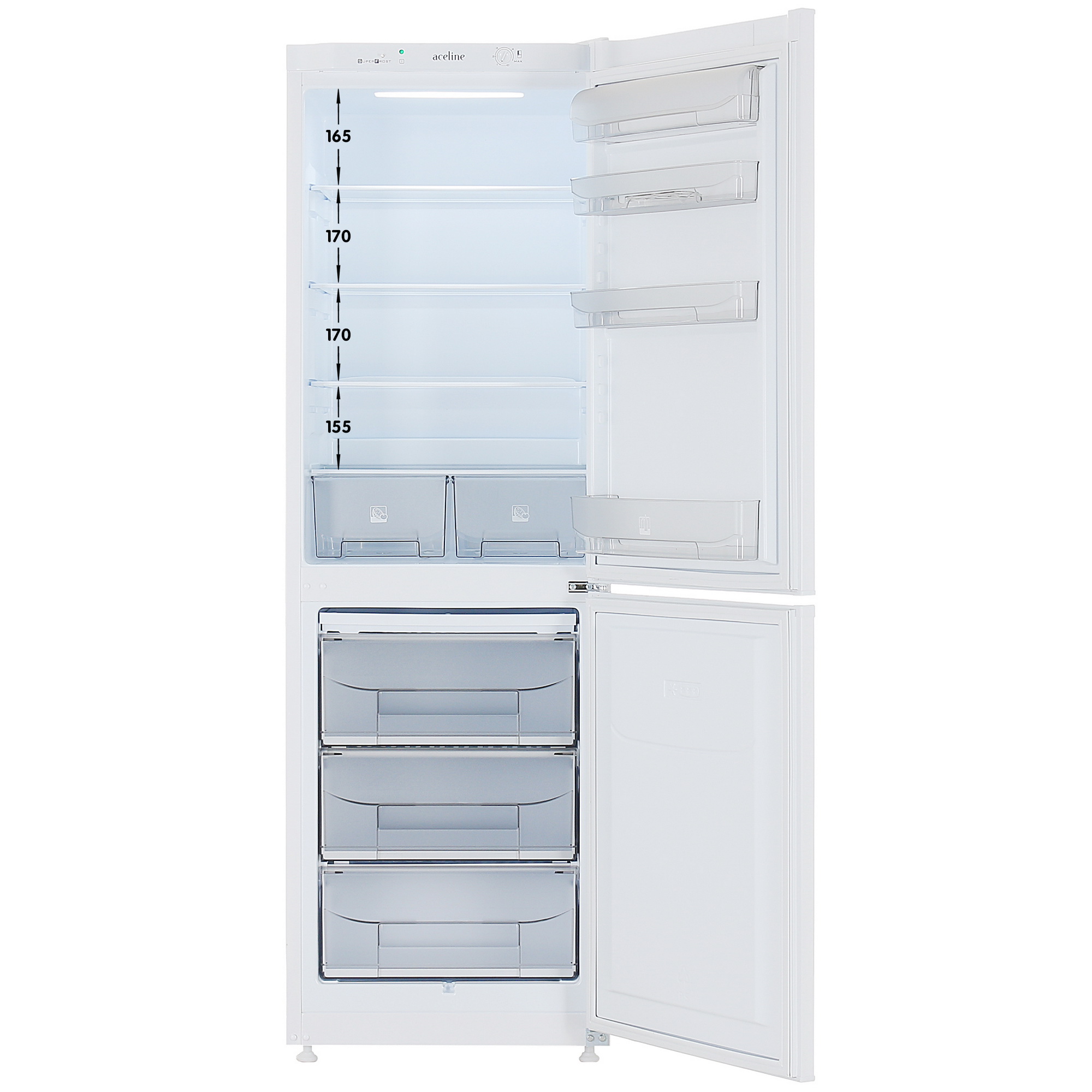 9113502 Холодильник с морозильником   Aceline B29APZ белый STDN-0007173 - Вид №1