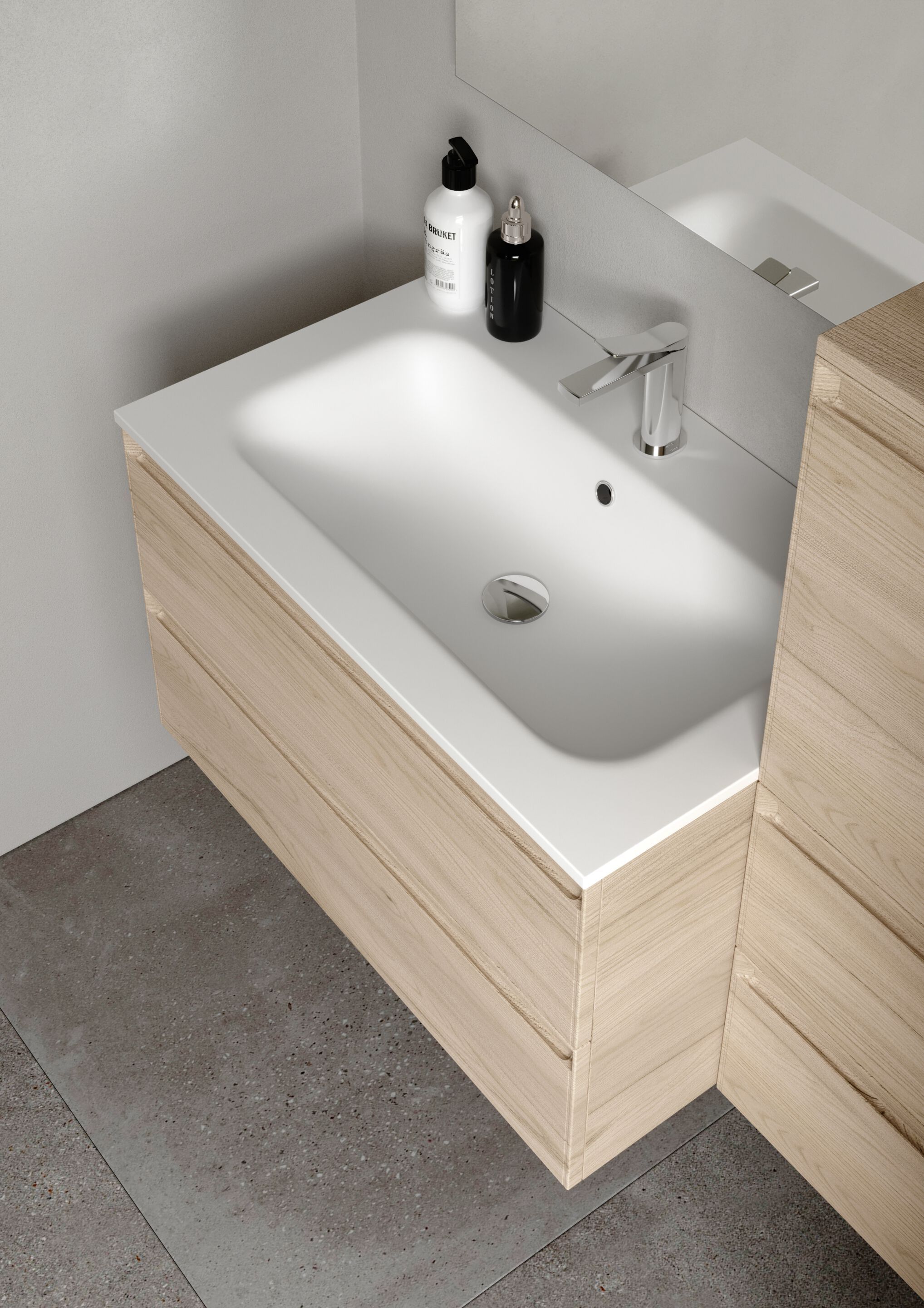 Подвесной шкаф для умывальника с держателем для полотенец Ideagroup Play ARCH-00013018 - Вид №1