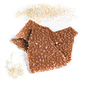 Кунжутный бритл в молочном шоколаде CACAOJET Santreyd 34458