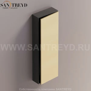 LIFT Модульный шкаф 120 см с правой дверью на доводчиках. Модули могут располагаться горизонтально и вертикально. Отделка: темный дуб и бронза. AMOB054NRRWDX