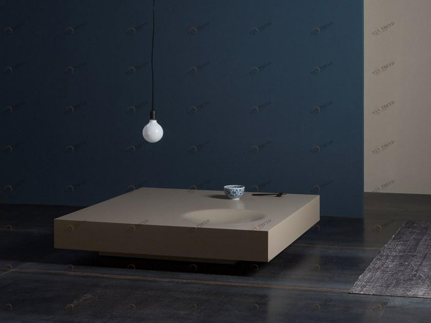 Kendo Mobiliario Квадратный лакированный журнальный столик на колесиках sun-id-1381374