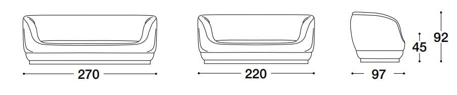3-местный тканевый диван VOLPI Луиджи Вольпи ARCH-00116826 - Вид №2