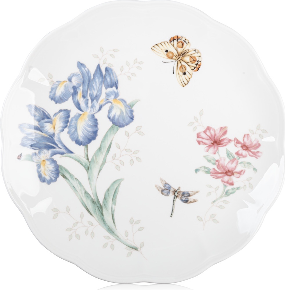 10563567 Lenox Тарелка обеденная Lenox "Бабочки на лугу.Желтушка" 27см Фарфор 