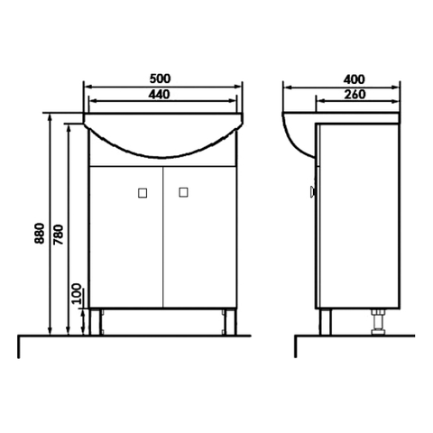O-mebel напольная тумба Рио 50 Белый ORANGE sun-id-1516968 - Вид №6