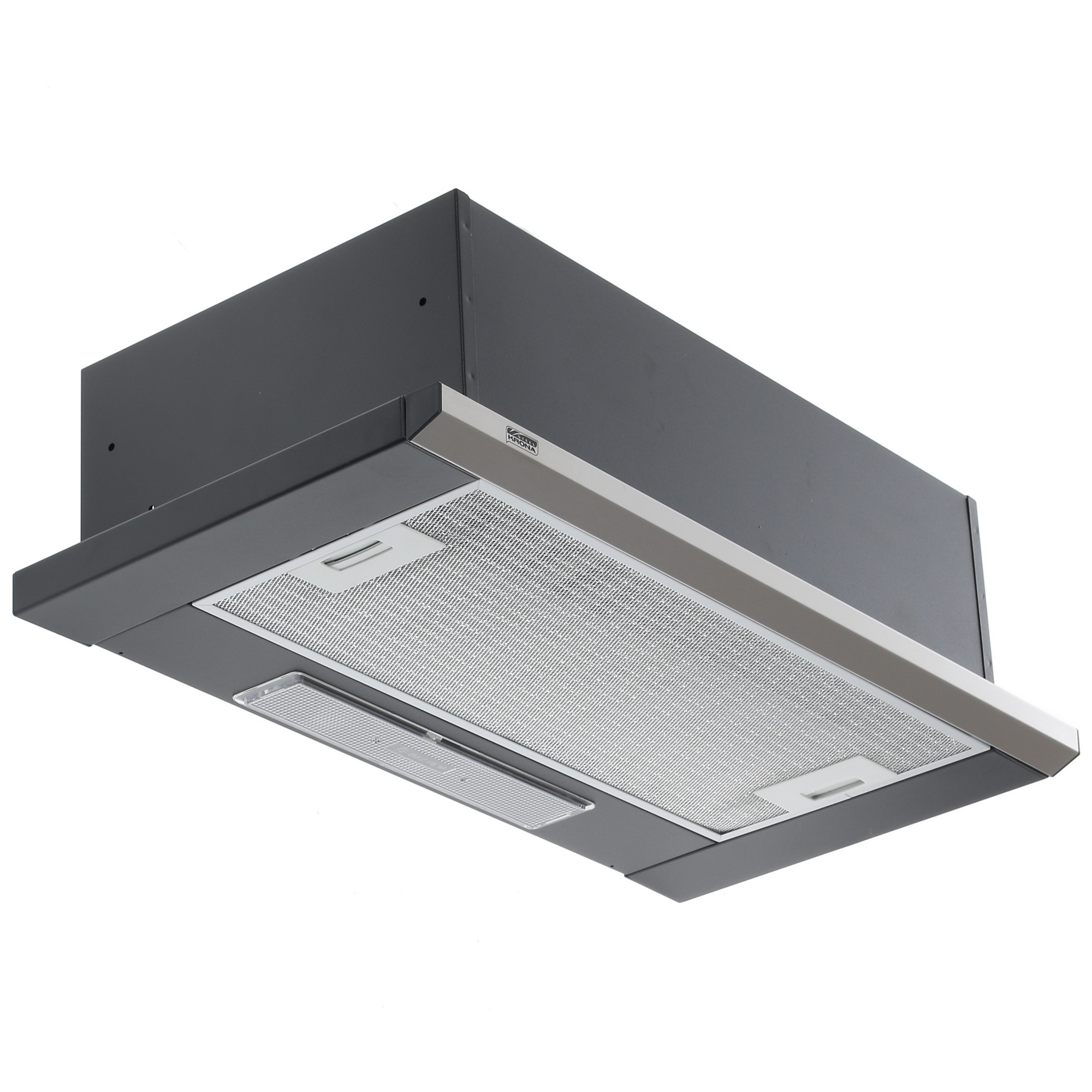 1126802 Вытяжка телескопическая KRONA KAMILLA Slim 2M 600 черный/серебристый STDN-0141430
