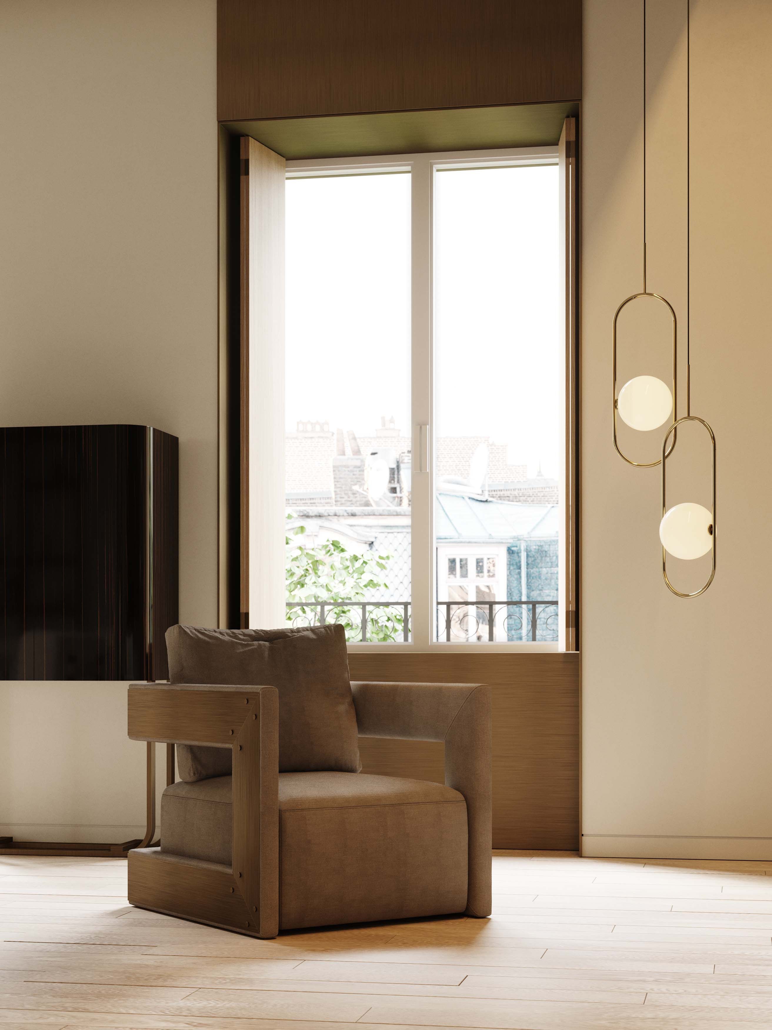 Бархатное кресло с подлокотниками Stylish Club His &amp ARCH-00142405 - Вид №5