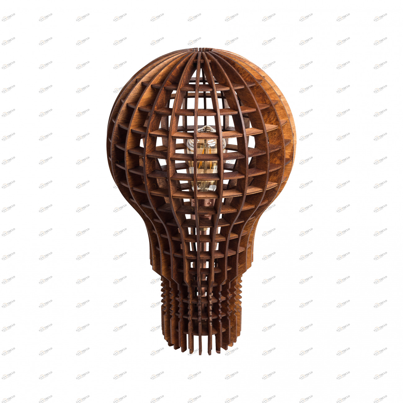 Настольная лампа Лампочка Ильича Тёмное дерево S0011 ALBERO ИНТЕРЬЕРНЫЕ 015713 Коричневый 