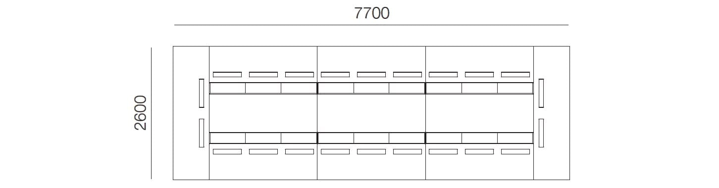 Прямоугольный стол для собраний из ореха и стеклянной столешницы PROF Bespoke ARCH-00097913 - Вид №8