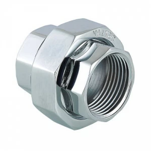 VTr.340.C.0004 Фитинг резьбовой – муфта разъемная хромированная Valtec 1/2"