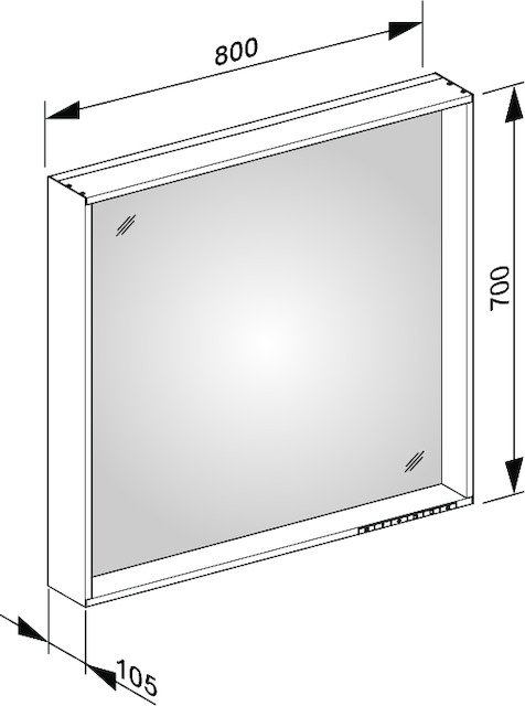 33098ZZ1500 Зеркало с подсветкой KEUCO Plan - Вид №16