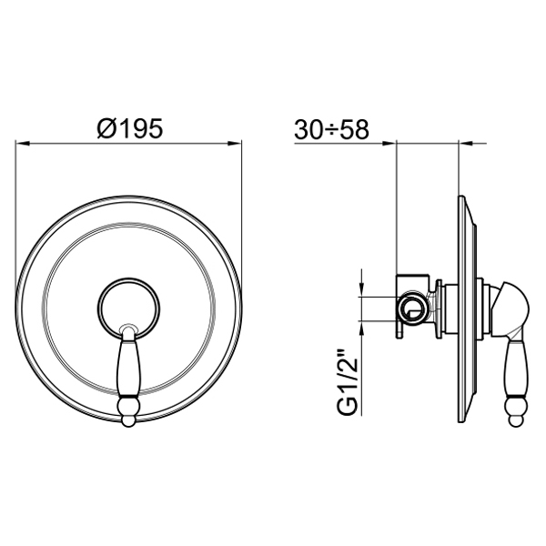 DO880101015 Смеситель для душа Webert Dorian - Вид №1