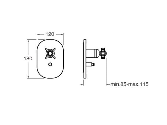 Однорычажный душевой набор с пластиной CRISTINA Rubinetterie Canova ARCH-00142403 - Вид №2