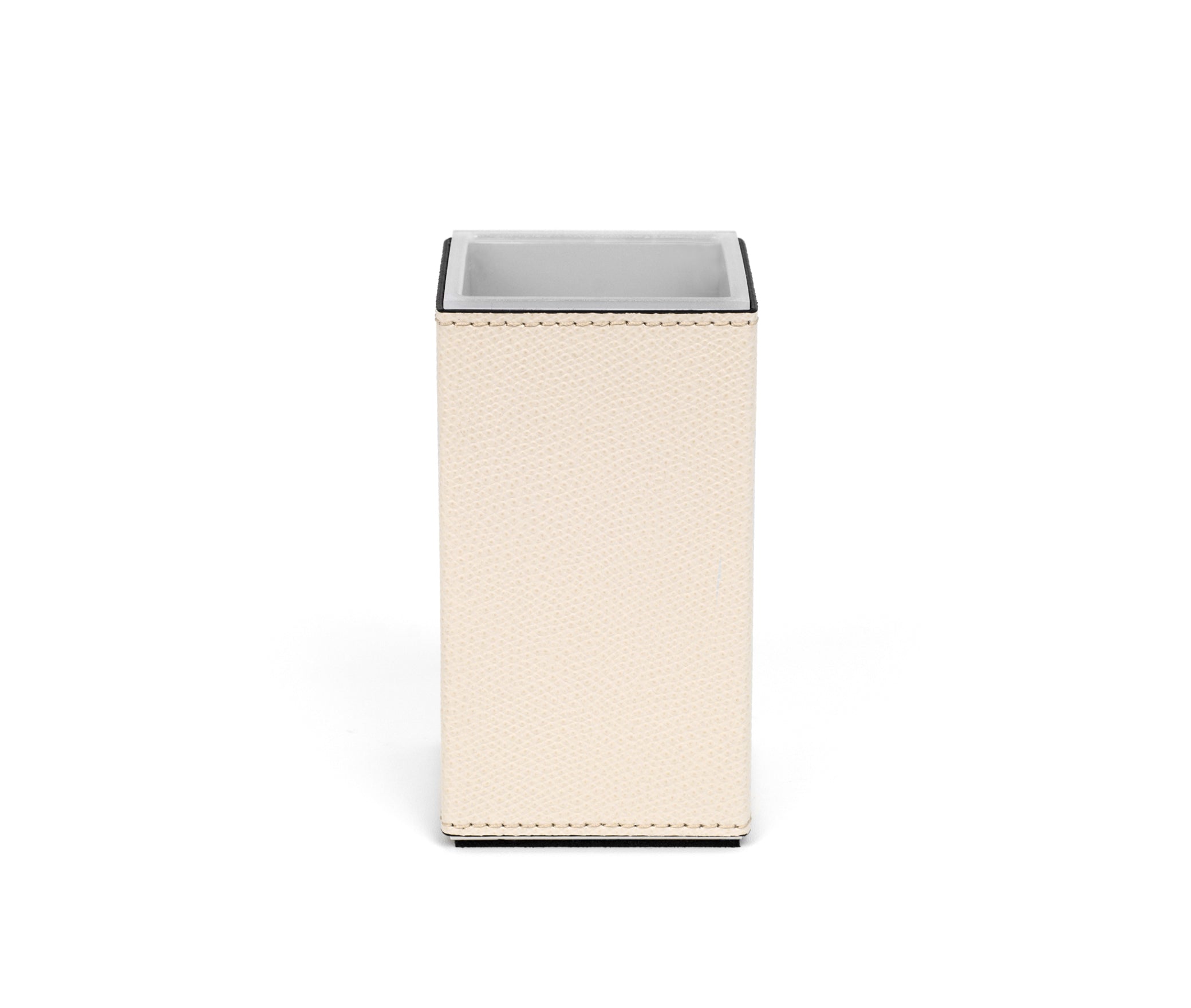 Квадратный держатель для зубных щеток Poseidon - 6X6XH11,5 см / тканая кожа_coffee Pinetti 00.1174.061.015