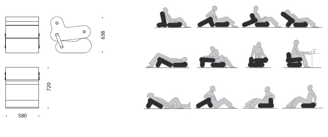 Тканевое кресло B-LINE MULTICHAIR ARCH-00081384 - Вид №13