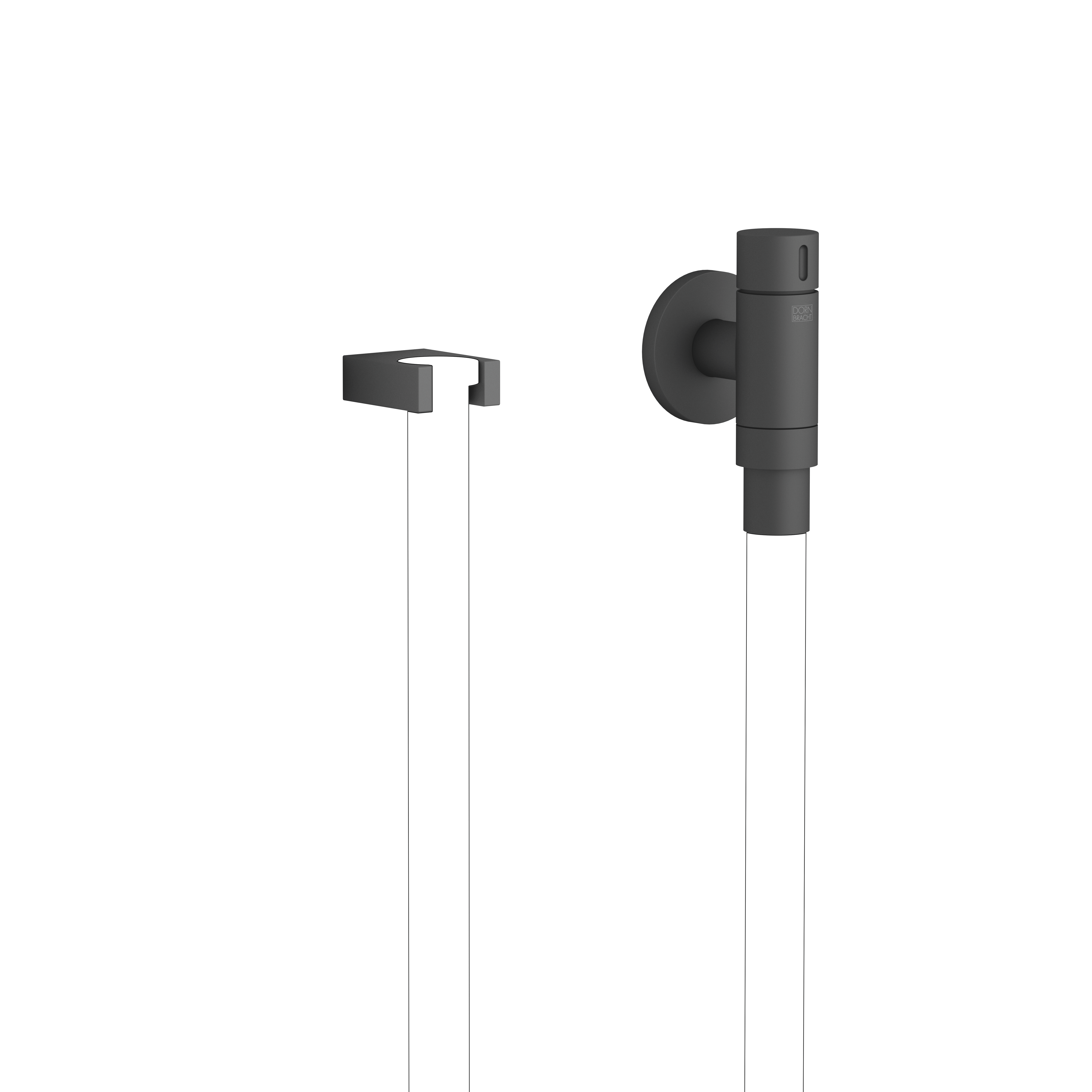 WATER TUBE Настенное колено Кнайпа с держателем шланга и отдельными розетками FlowReduce - матовый черный 27843979-33 DornBracht