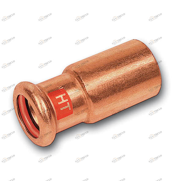 11224310842 SANHA 12243 пресс-фитинг солн.,медь, ниппель переходн. ВПр-НПр 108,0ax42 мм 