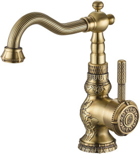 Смеситель ZorG Antic A 309U-BR для раковины, бронза