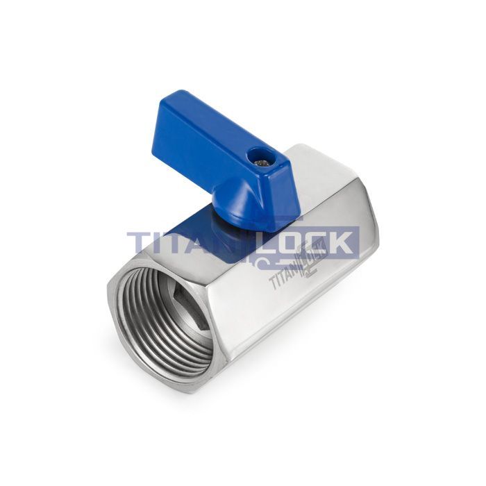 Шаровый кран мини ВР-ВР, резьба BSP 1/2", нерж. сталь, TL1/2MBV-FF TITAN LOCK  - Вид №2