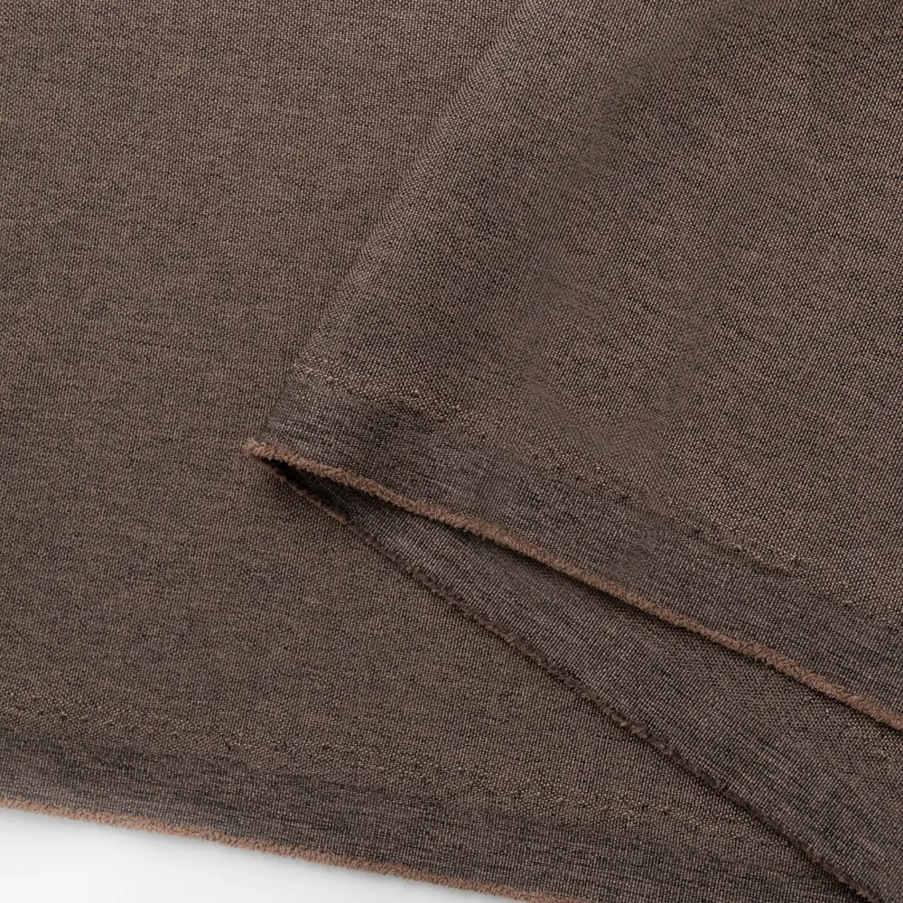 ЛТ ткань 1 п/м лен однотонный genevra коричневый 15 300 см TEX REPUBLIC STLM-2059329