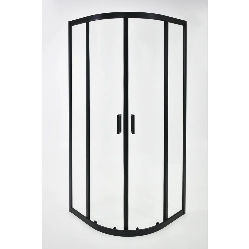 Душевая ширма Метакам Apart Black 1/4 круга 90x90x185см цвет профиля черный раздвижная стекло 4мм прозрачное 89361546 STLM-2132893 - Вид №5