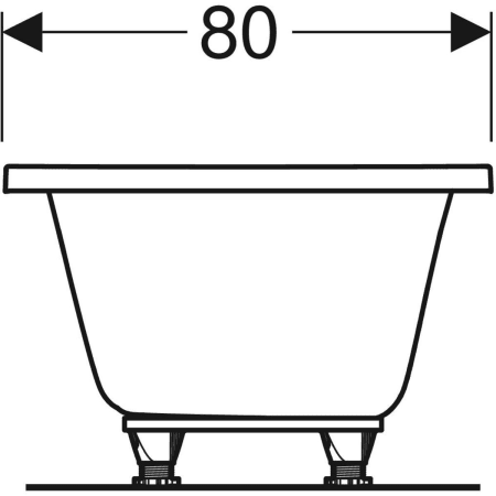 554.219.01.1 Прямоугольная ванна Geberit Renova Duo, с ножками Geberit  - Вид №4