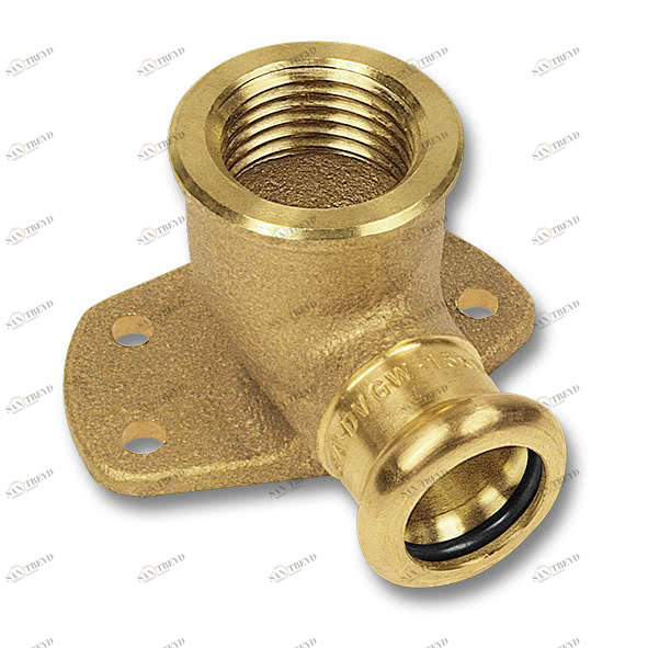 184732234 SANHA 8473G пресс-фитинг, бронза, водорозетка с универсальным креплением ВПр-ВР 22x3/4 мм 