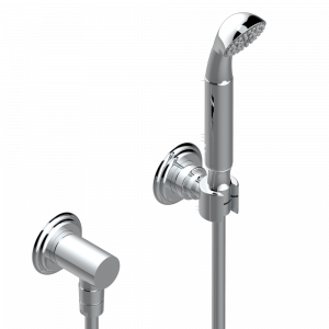 U5A-52 Душ ручной стильный встраиваемый в стену, шланг, стационарный кронштейн и колено для душа Thg-paris Flore Матовый никель
