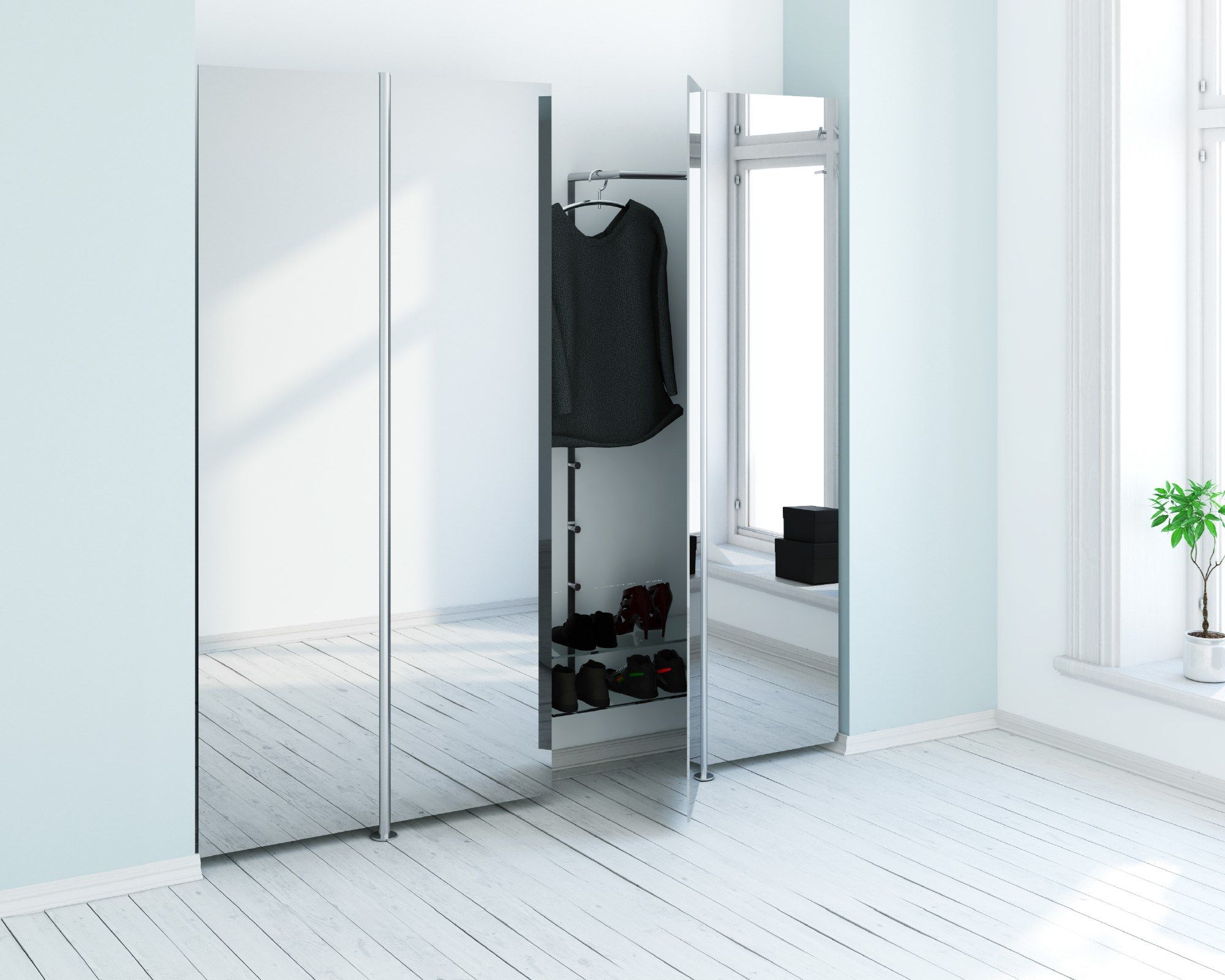 Вешалка для одежды из стали и стекла SCHNEEWEISS interior Albatros ARCH-00051119