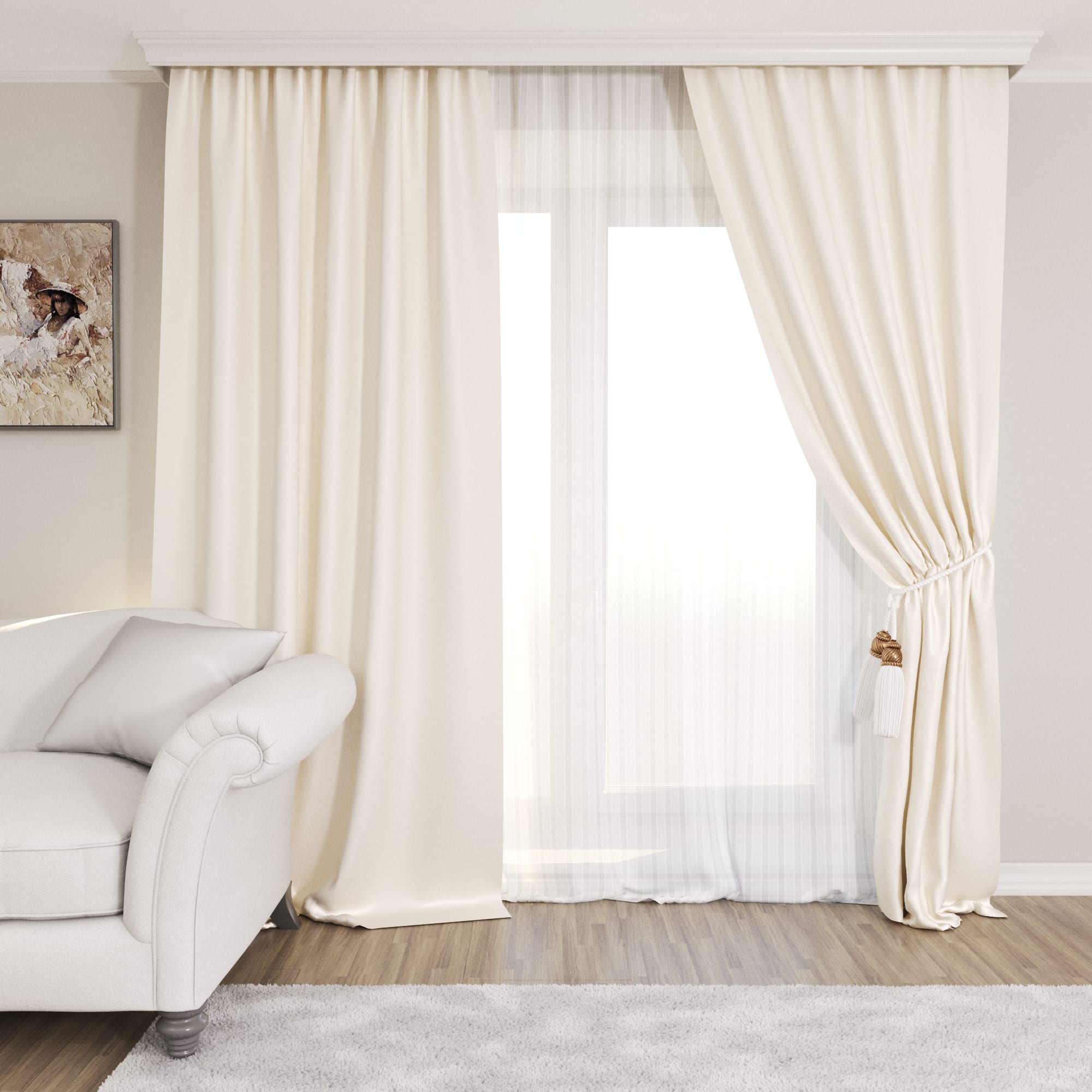 85227616 Штора на ленте Saten 200x260 см Santreyd  - Вид №4